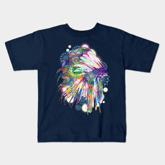 headdress Kids T-Shirt by BekimART